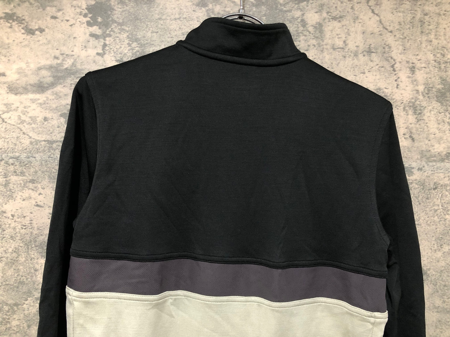 IW766 ラファ Rapha LONG SLEEVE CLUB JERSEY 長袖 サイクルジャージ 黒 グレー M ハーフジップ