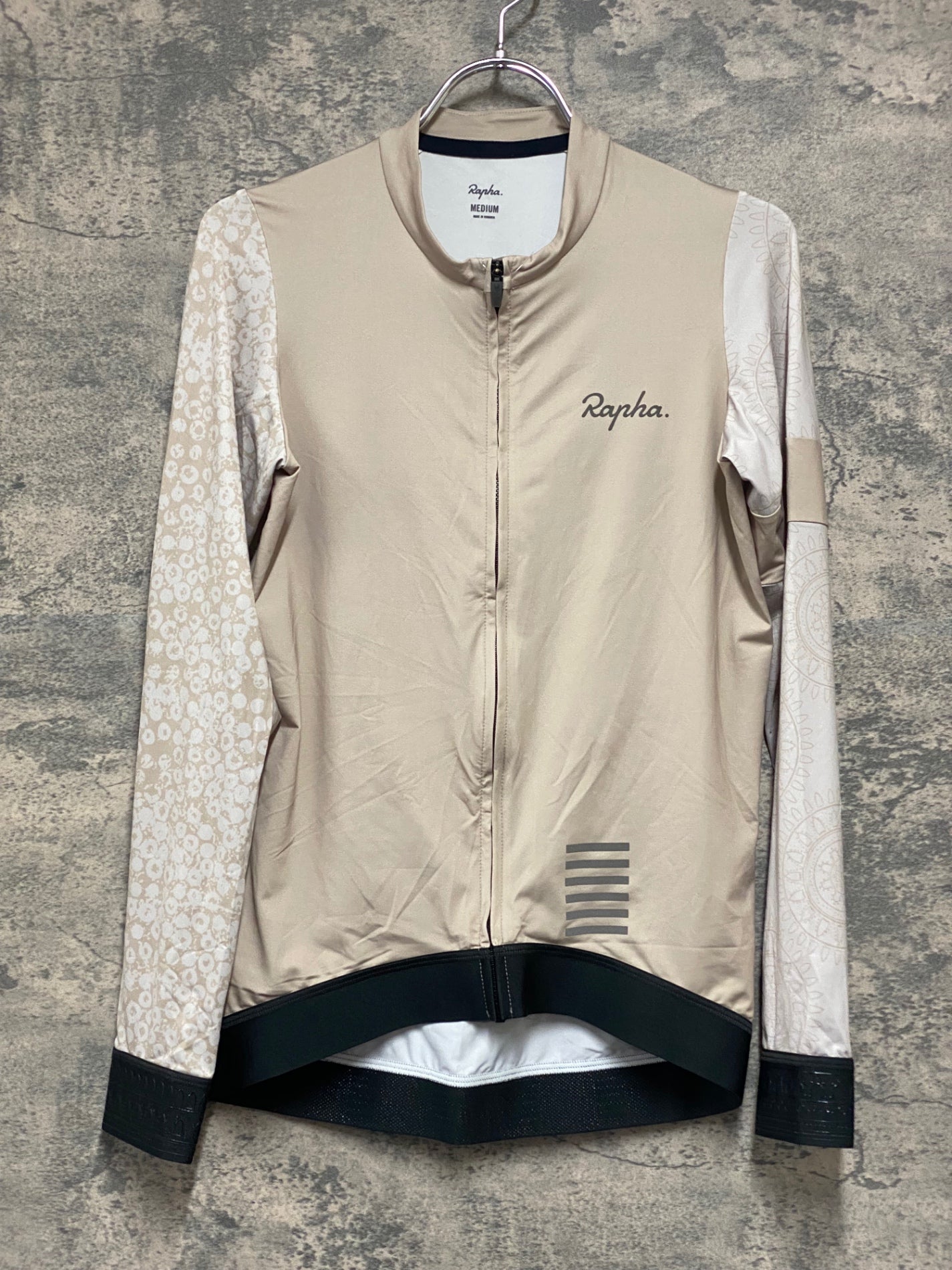 JC049 ラファ Rapha PRO TEAM LONG SLEEVE TRAINING JERSEY 長袖 サイクルジャージ ベージュ M Connect To Country