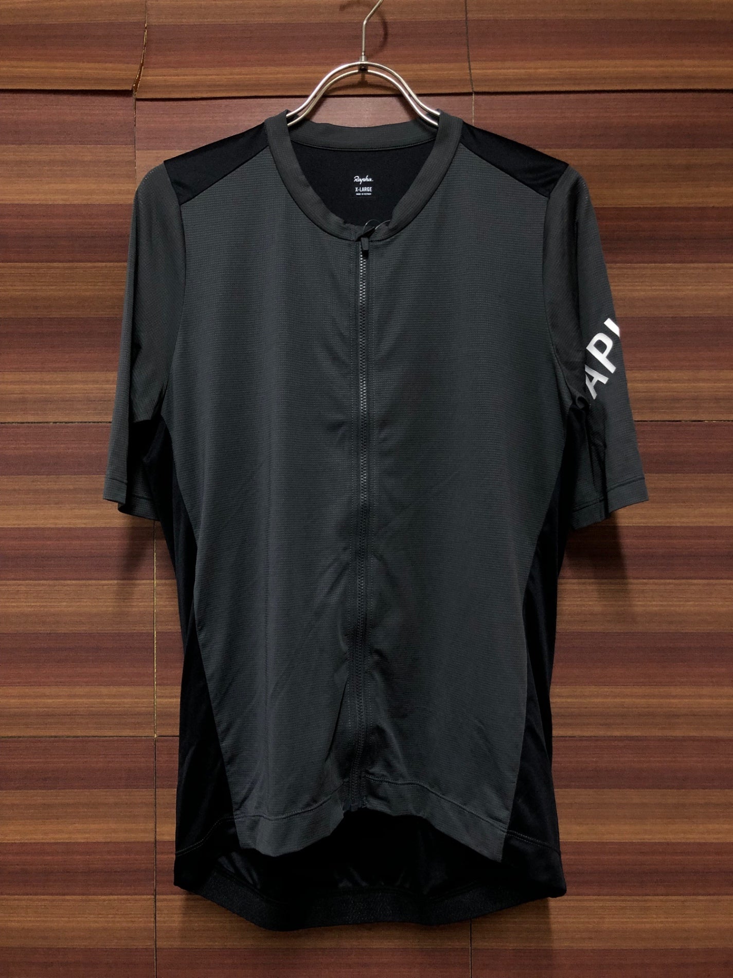 IU745 ラファ Rapha MENS PRO TEAM JERSEY 半袖 サイクルジャージ 黒 グレー XL