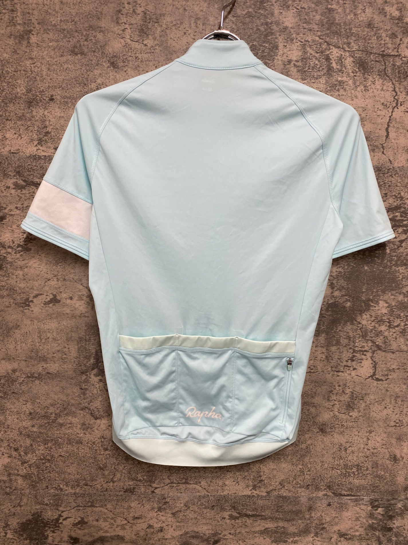 IZ733 ラファ Rapha CORE JERSEY 半袖サイクルジャージ 水色 S ほつれ