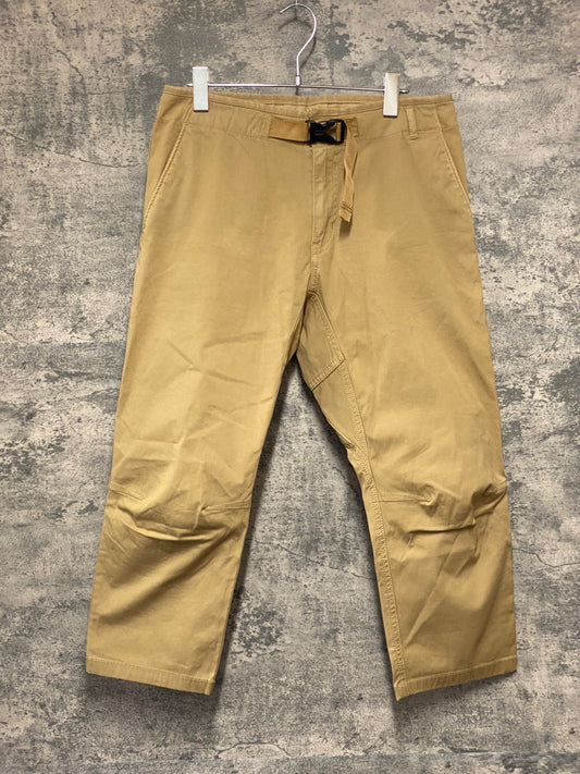 JC288 ナリフリ narifuri クロップドパンツ 七分丈 茶 M