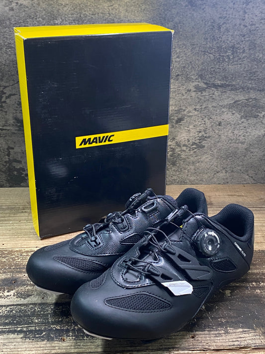 JC696 未使用品 マヴィック MAVIC COSMIC ELITE ビンディングシューズ 黒 EU40 SPDアタッチメント ペン字あり