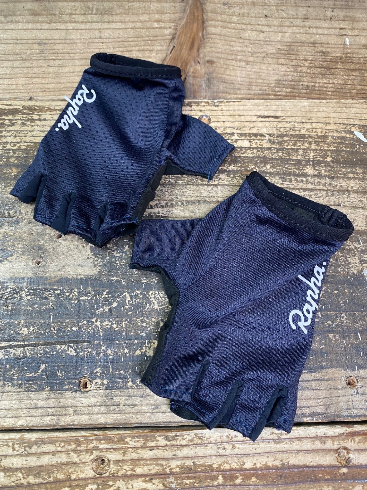 JB085 ラファ Rapha CORE MITTS 指切りグローブ 紺 黒 XS