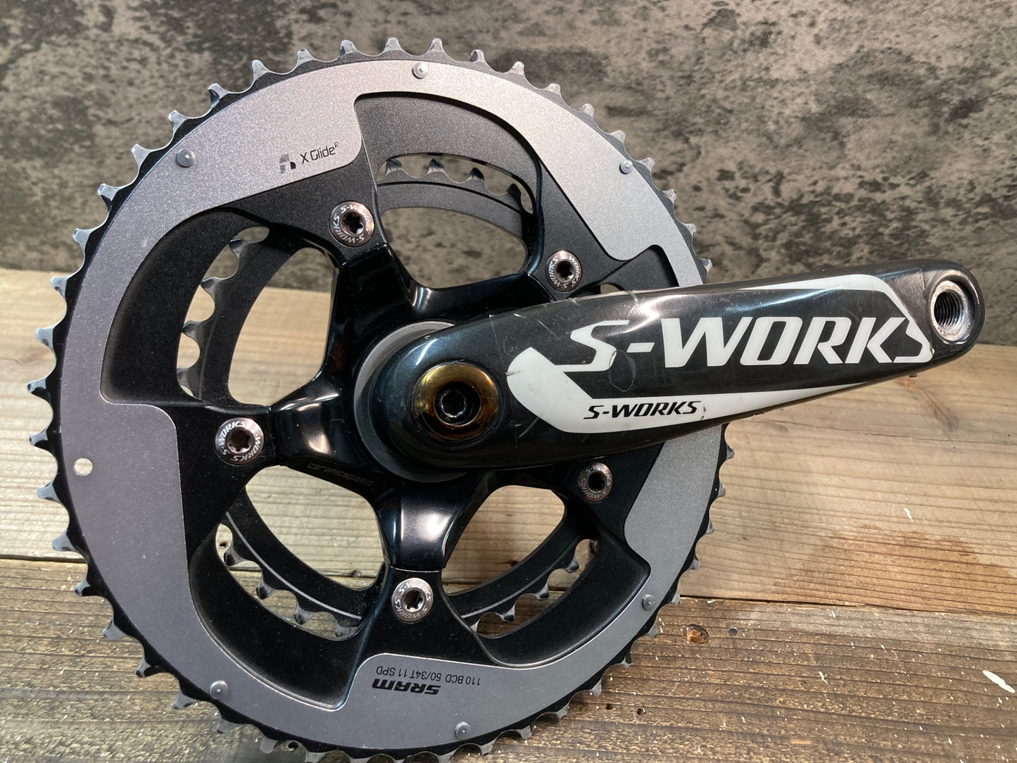 IO838 スペシャライズド SPECIALIZED S-WORKS FACT CARBON クランクセット 50/34T RED22Sリング 170mm スピンドル30mm