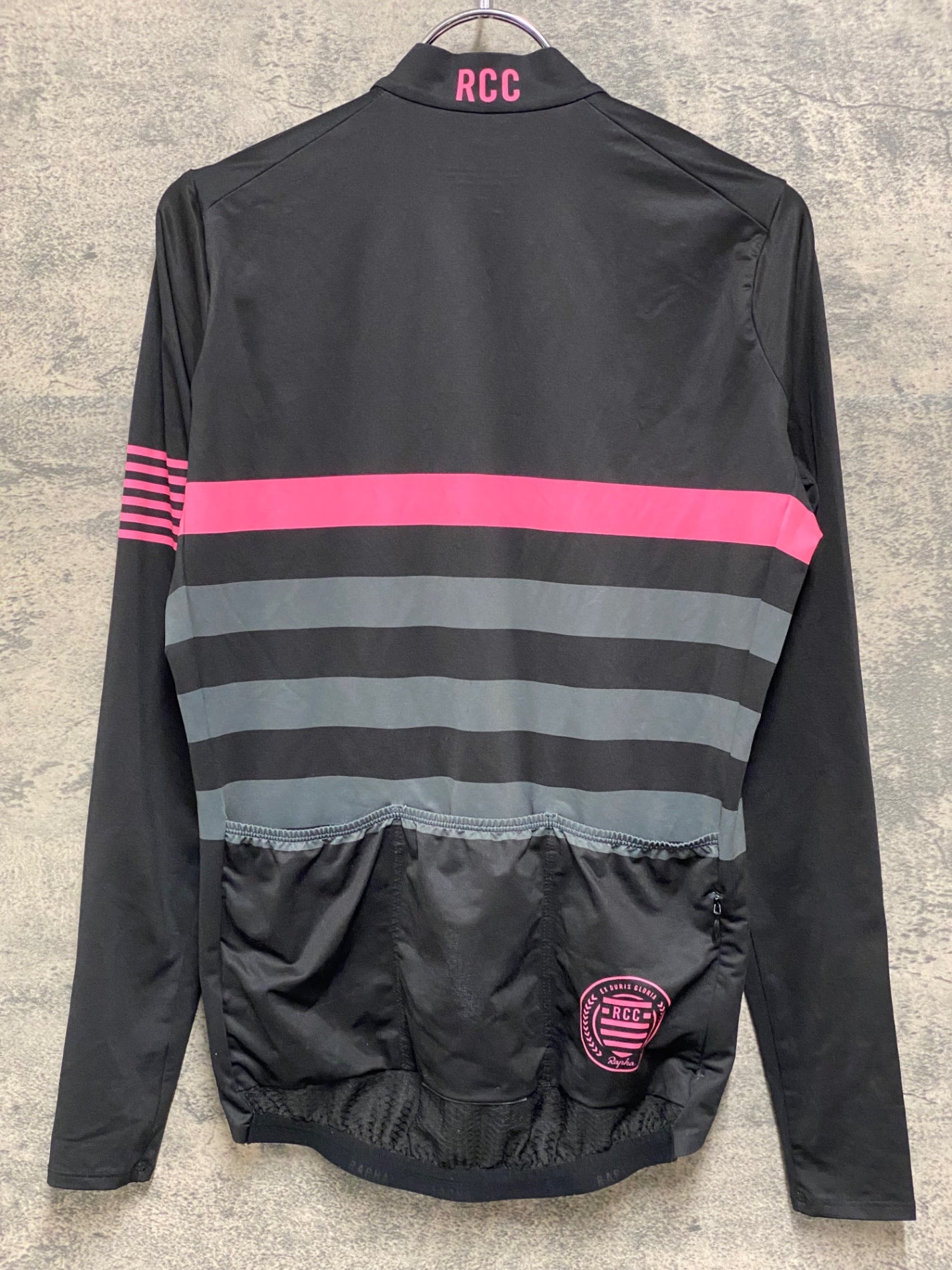 JB925 ラファ Rapha RCC PRO TEAM LONG SLEEVE MIDWEIGHT JERSEY 長袖サイクルジャージ 黒 S