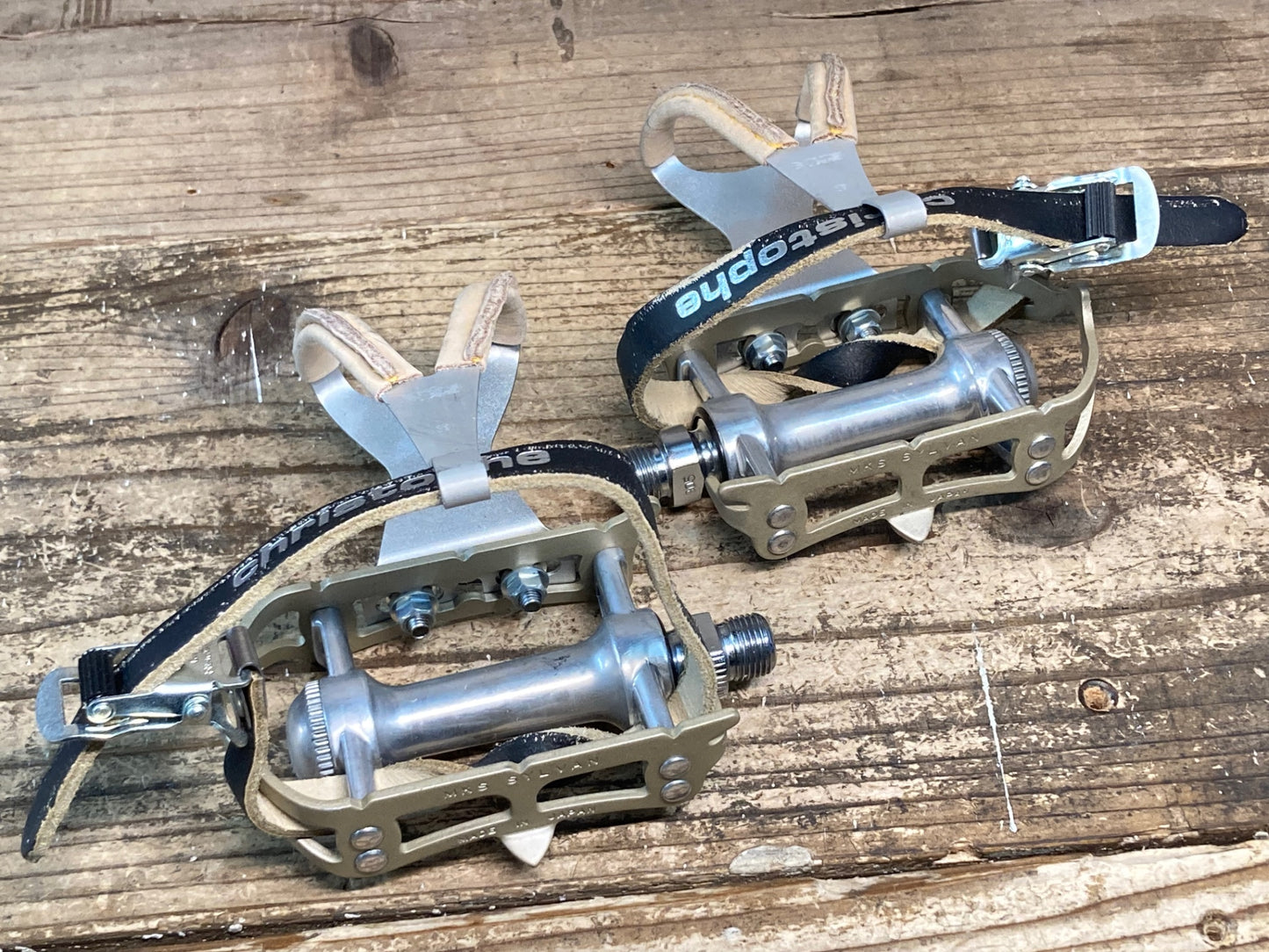 IQ926 三ヶ島 MKS SYLVAN トークリップ フラットペダル zefal製ストラップ