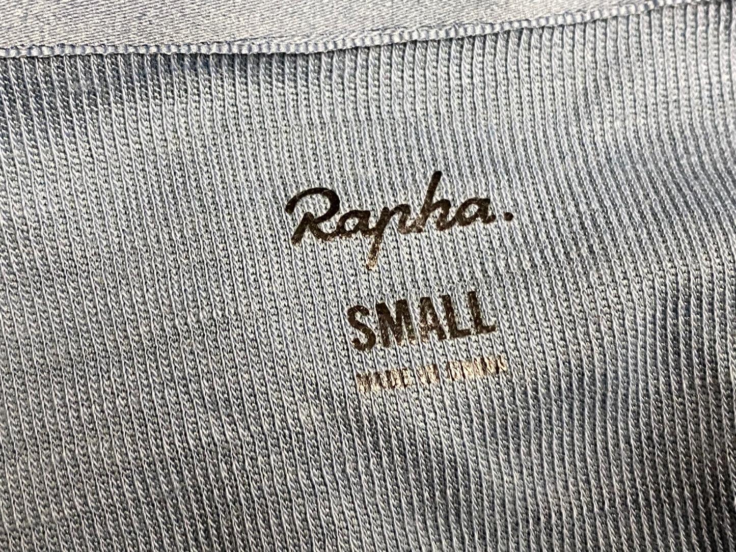 II615 ラファ Rapha CHECK JERSEY 半袖 サイクルジャージ グレーブルー S