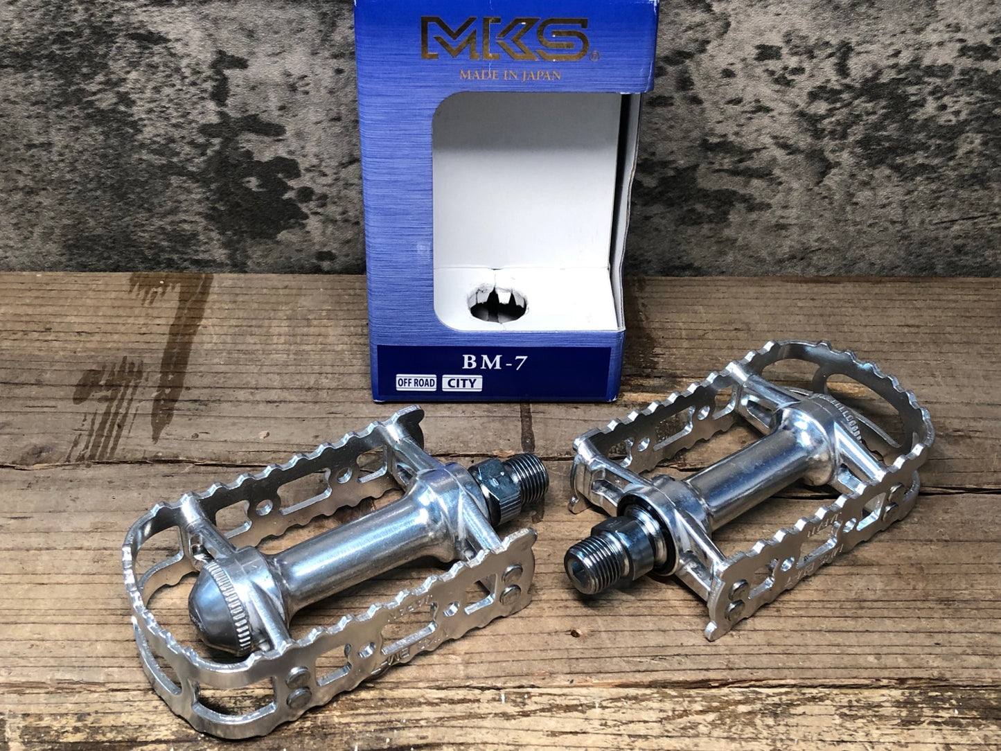 JA762 三ヶ島 MKS BM-7 フラットペダル シルバー