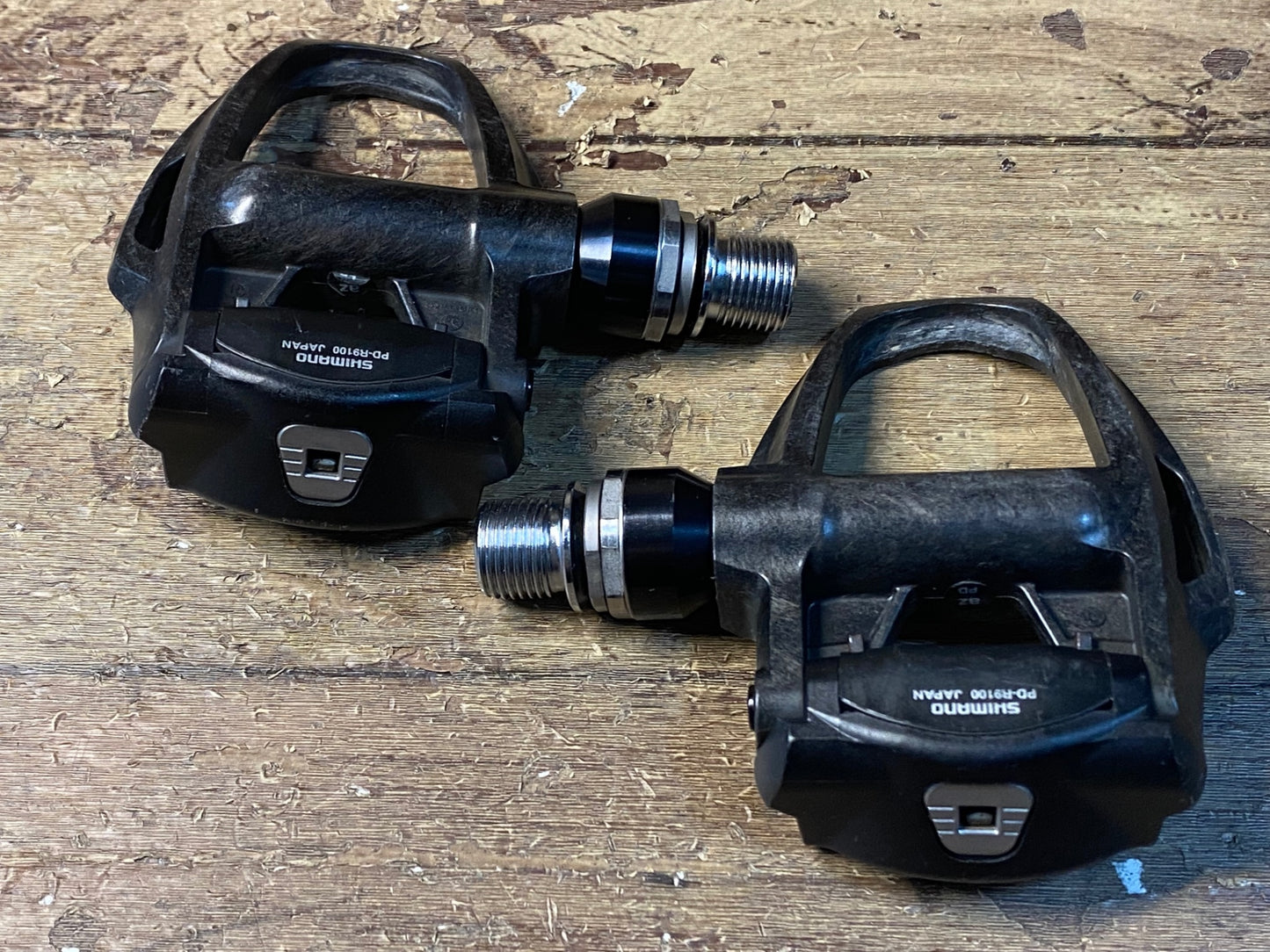 HX249 シマノ SHIMANO デュラエース PD-R9100 DURA-ACE ビンディングペダル SPD-SL ※シャフトグリス抜け、ガタつき