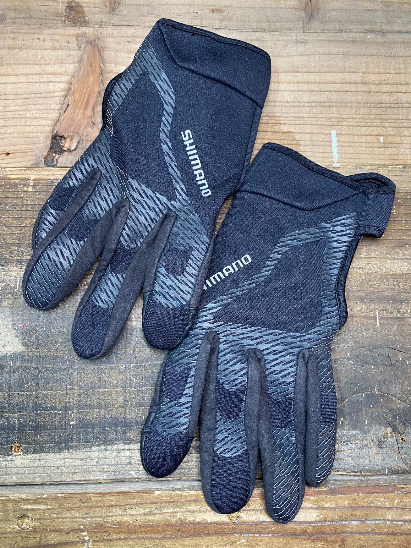 IQ679 シマノ SHIMANO 長指 グローブカバー 黒 L