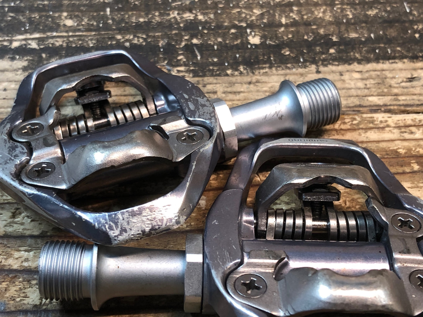 IO222 シマノ SHIMANO PD-A600 ビンディングペダル 削れ大