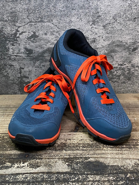 JC646 シマノ SHIMANO CT4 SH-CT41N ビンディングシューズ 2穴 レース ブルーネイビー EU40