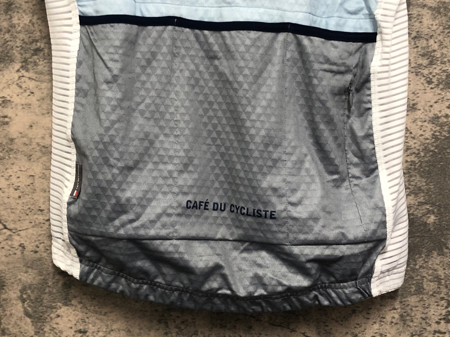 IX104 カフェドシクリステ Cafe du Cycliste Micheline man 半袖 サイクルジャージ 水色 白 S