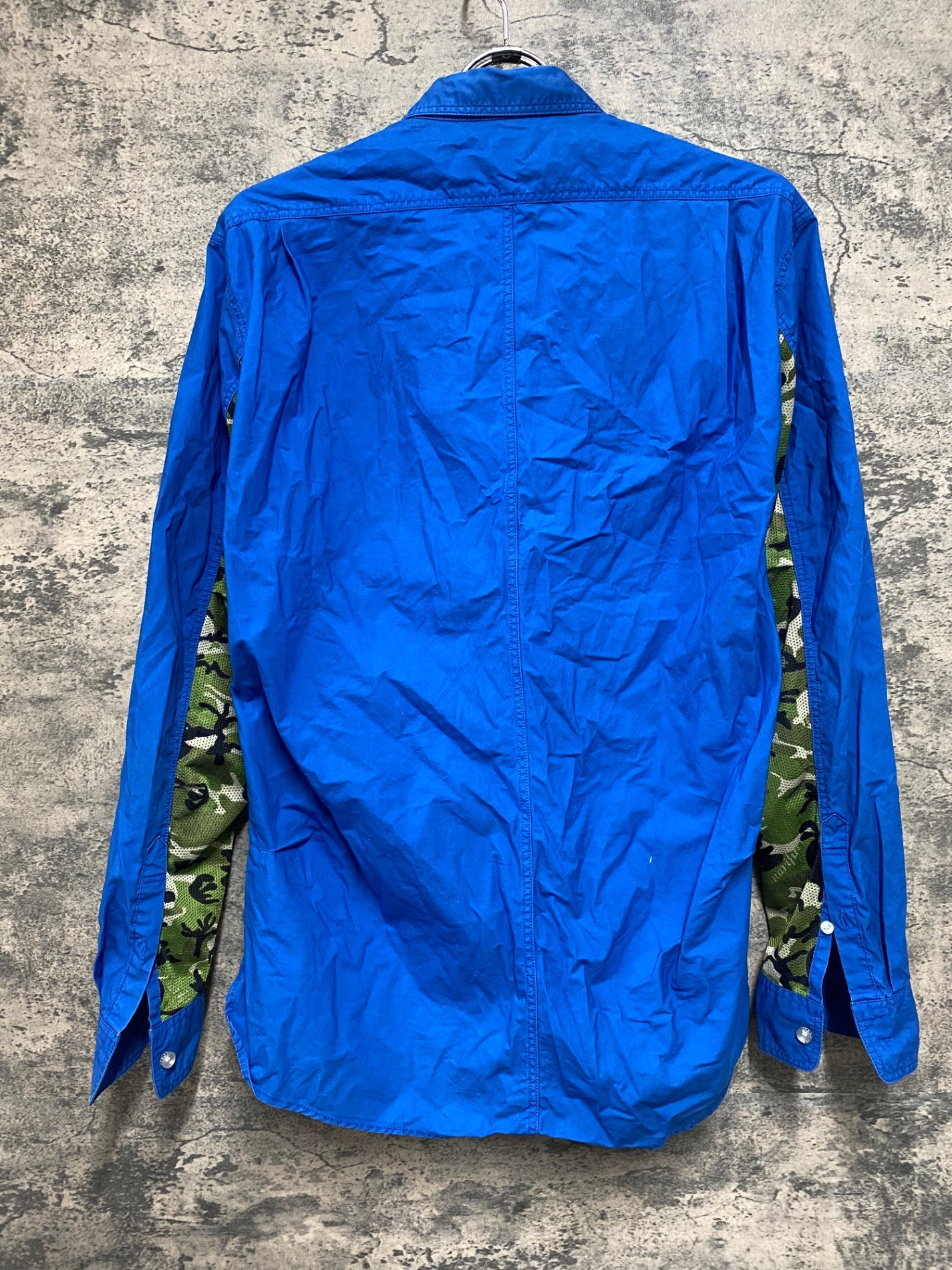 JC889 ナリフリ narifuri 長袖 サイクル シャツ 青 XL