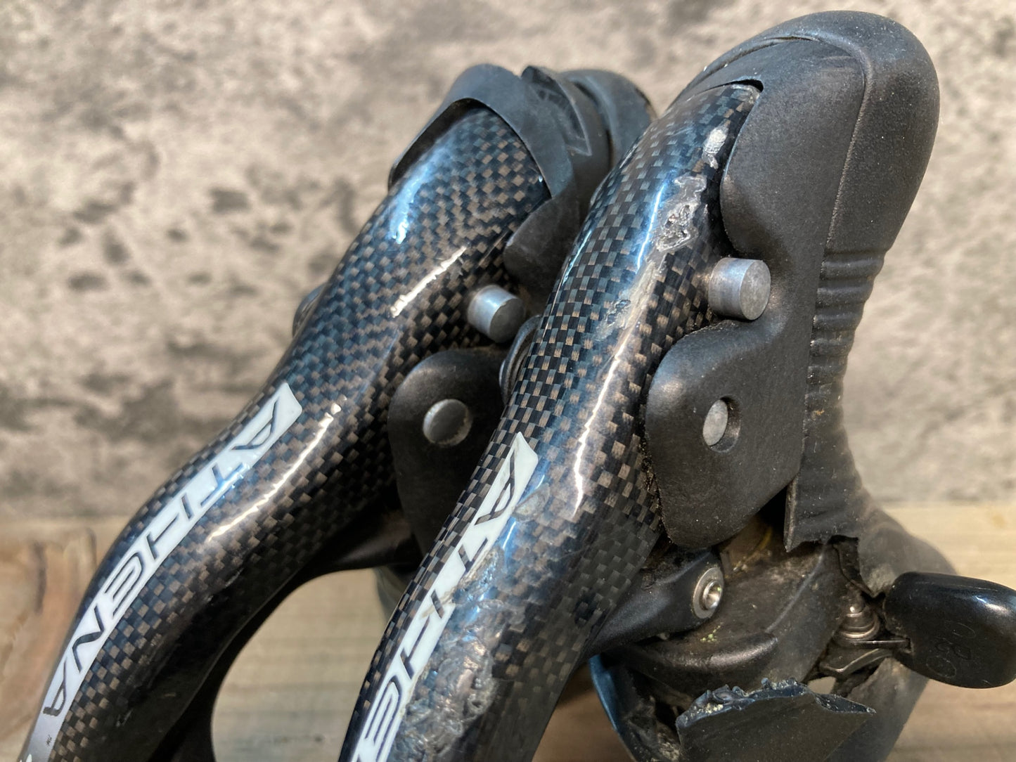 IO597 カンパニョーロ Campagnolo アテナ ATHENA エルゴパワー 2x11S ※ブラケットカバー破れ