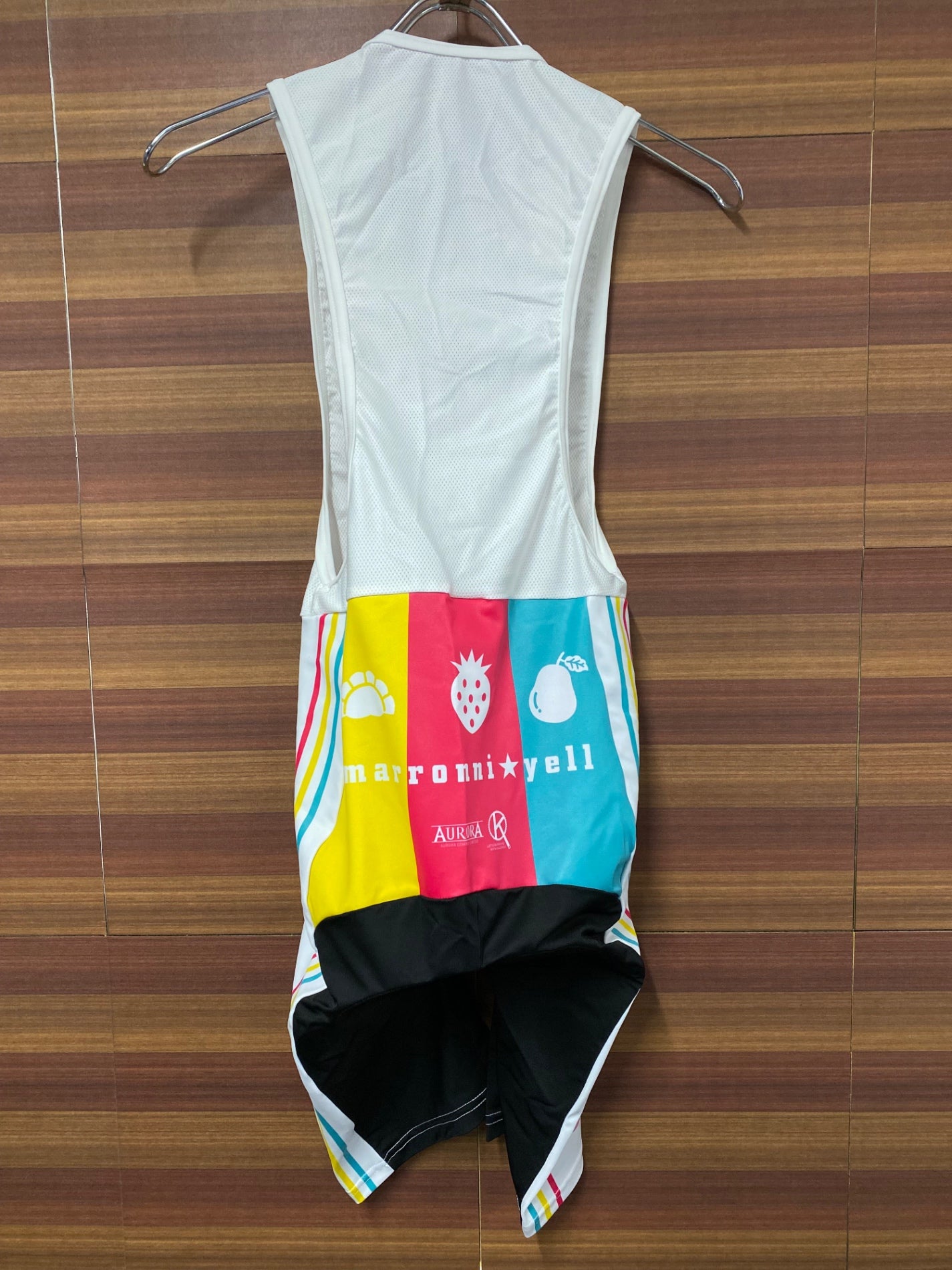 IS008 アウローラ AURORA ビブショーツ 白 黒 L まろに☆えーる