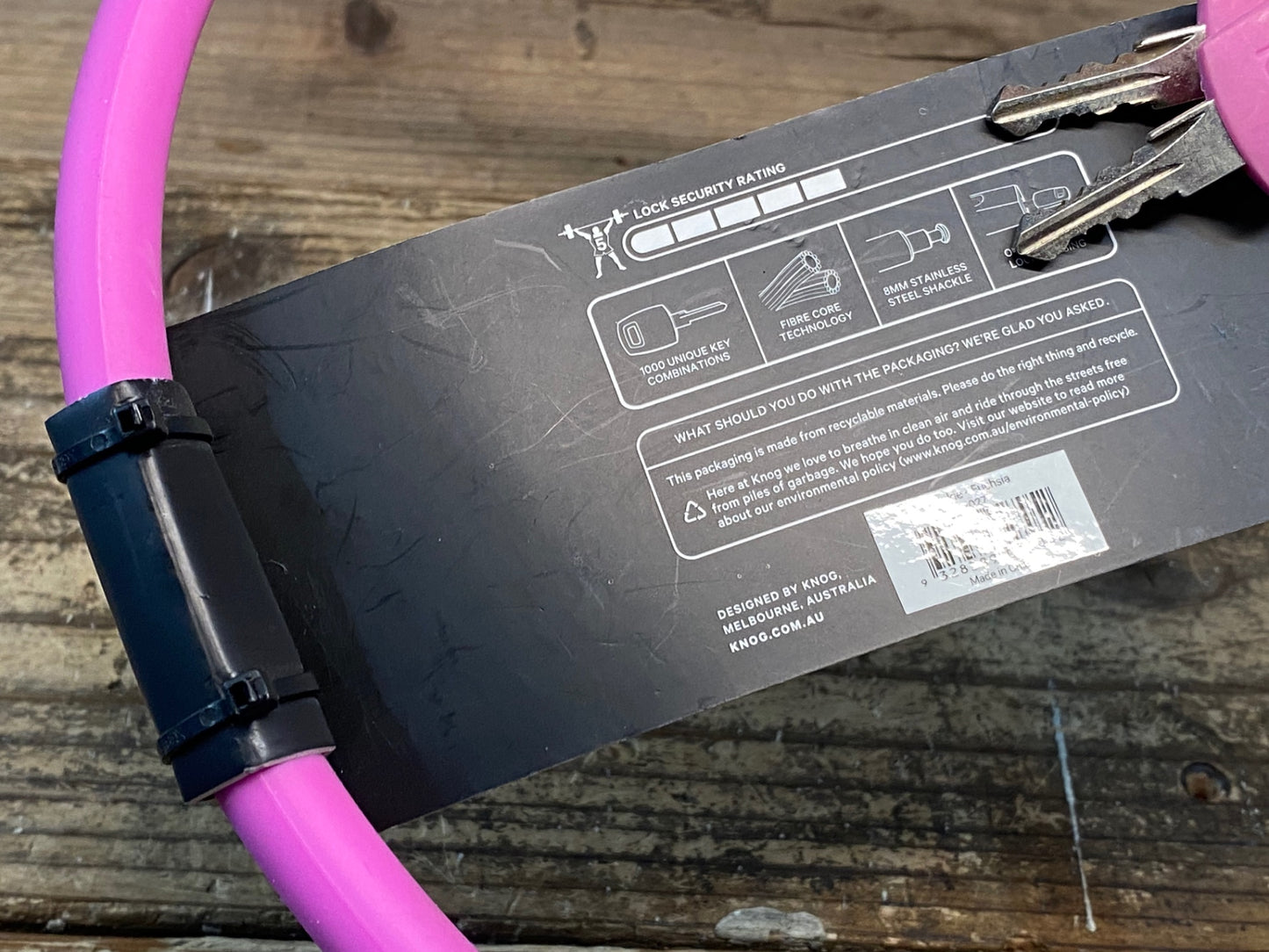 IL041 ノグ knog フランキー Frankie ケーブルロック 紫