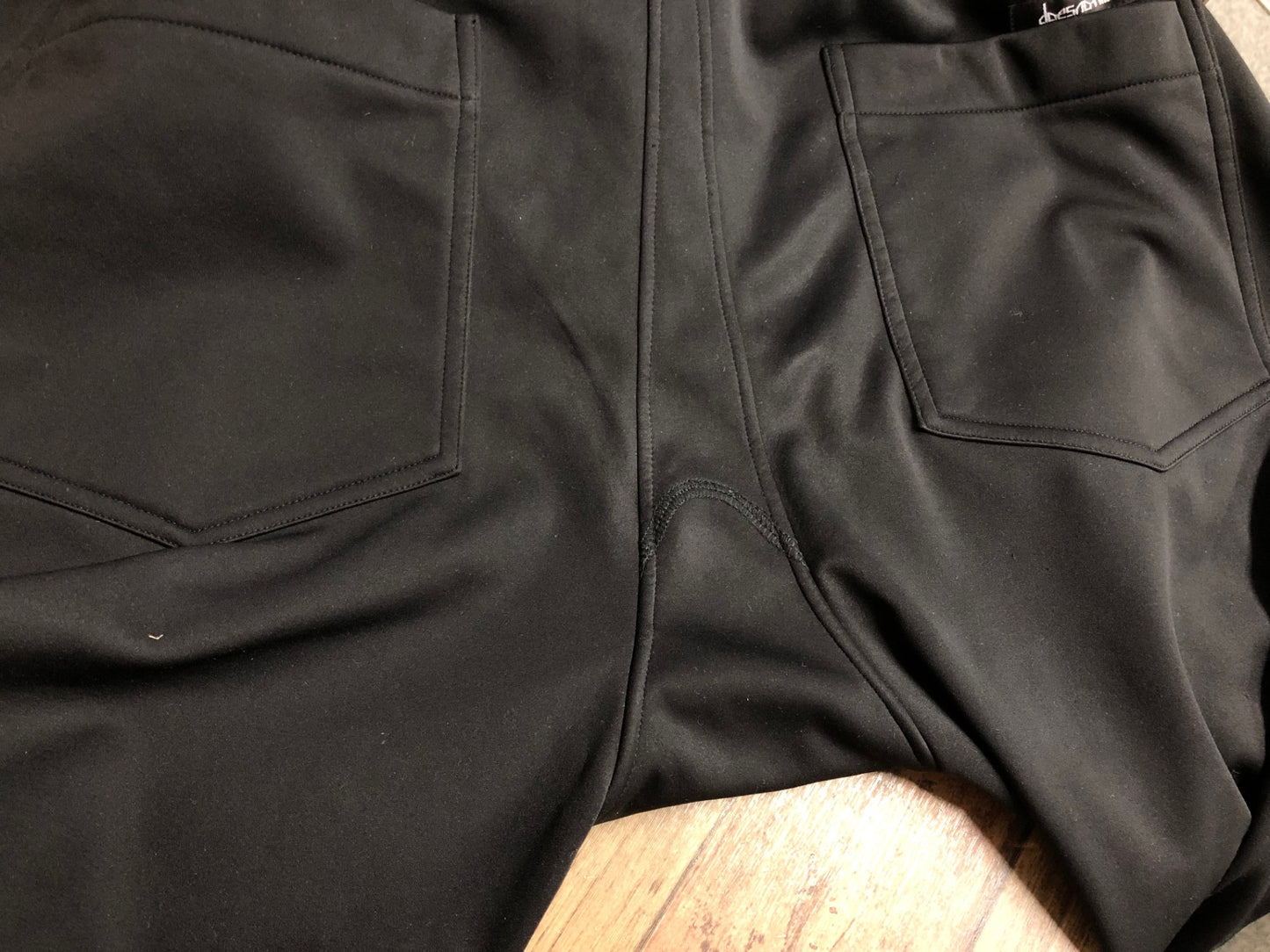 IQ372 ダズノットマニファクト doesnotmanufact クロップドパンツ 黒 L 裏起毛