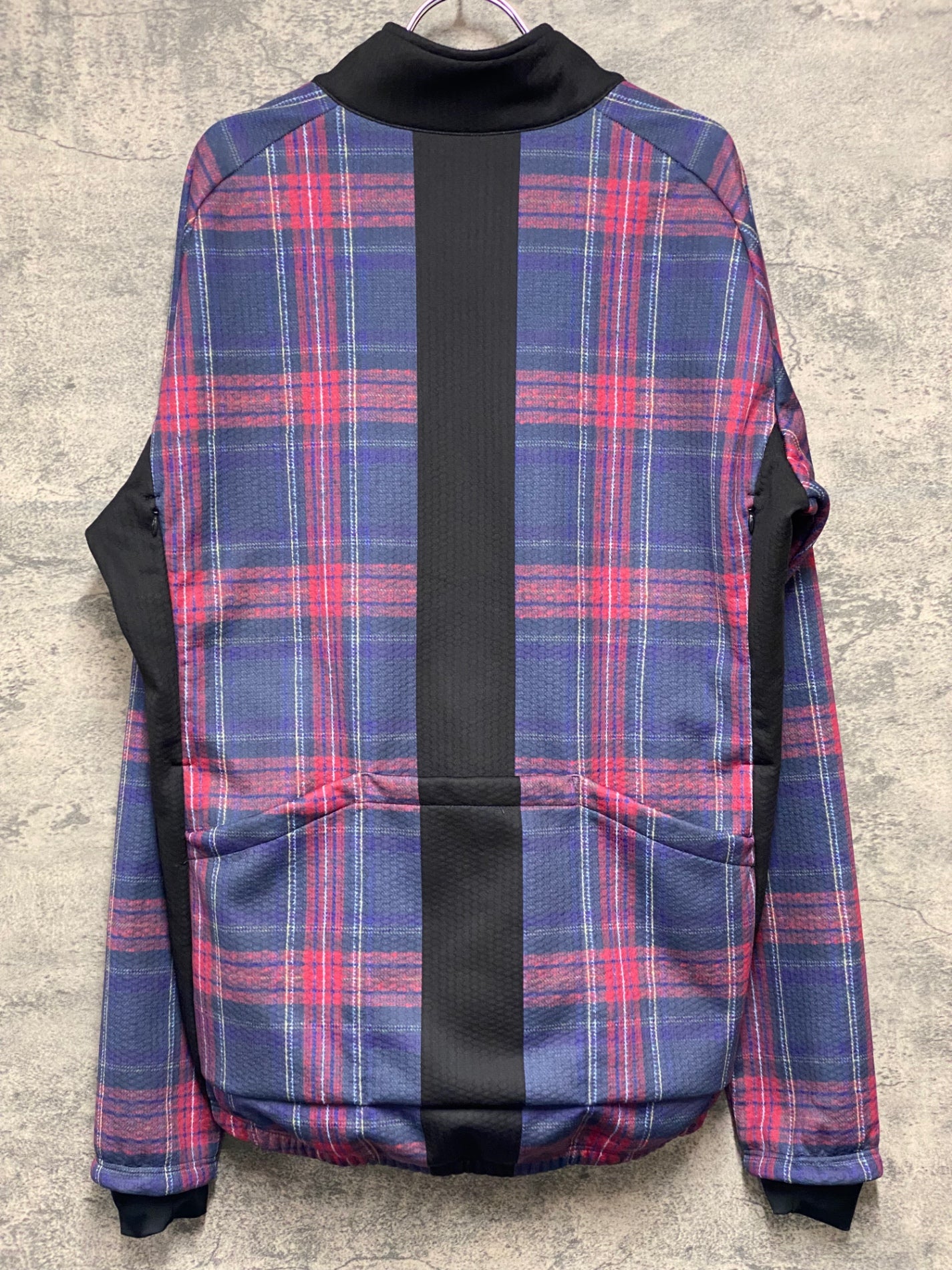 IZ853 リオンドカペルミュール Lion de KAPELMUUR 長袖 サイクルジャケット XL 裏起毛 チェック 黒