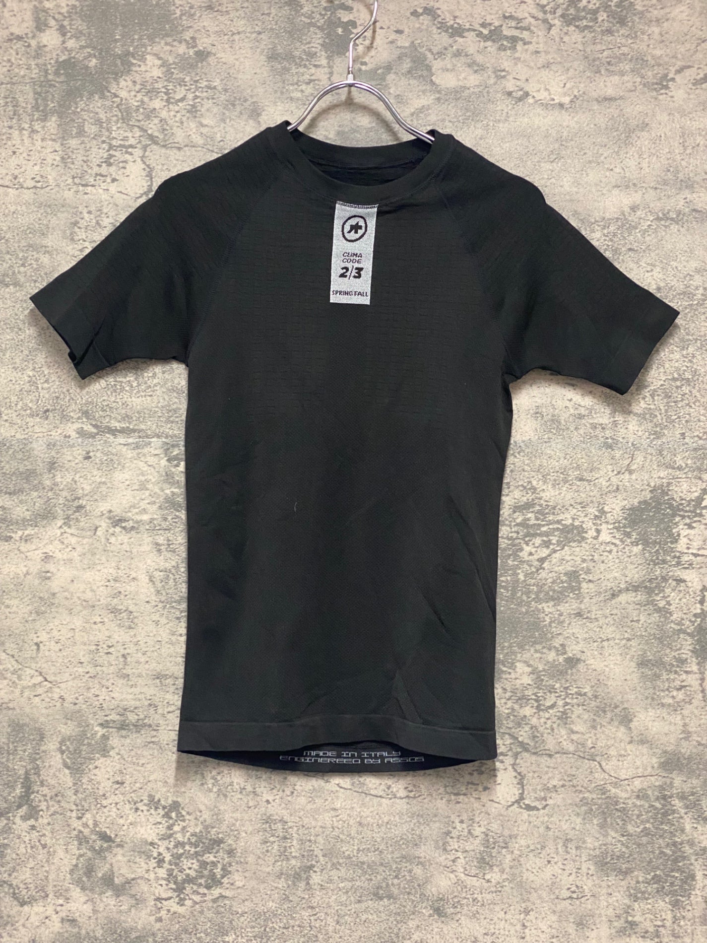 IY240 アソス assos 半袖 ベースレイヤー 黒 SIZE1 CLIMACODE2/3 SPRING FALL