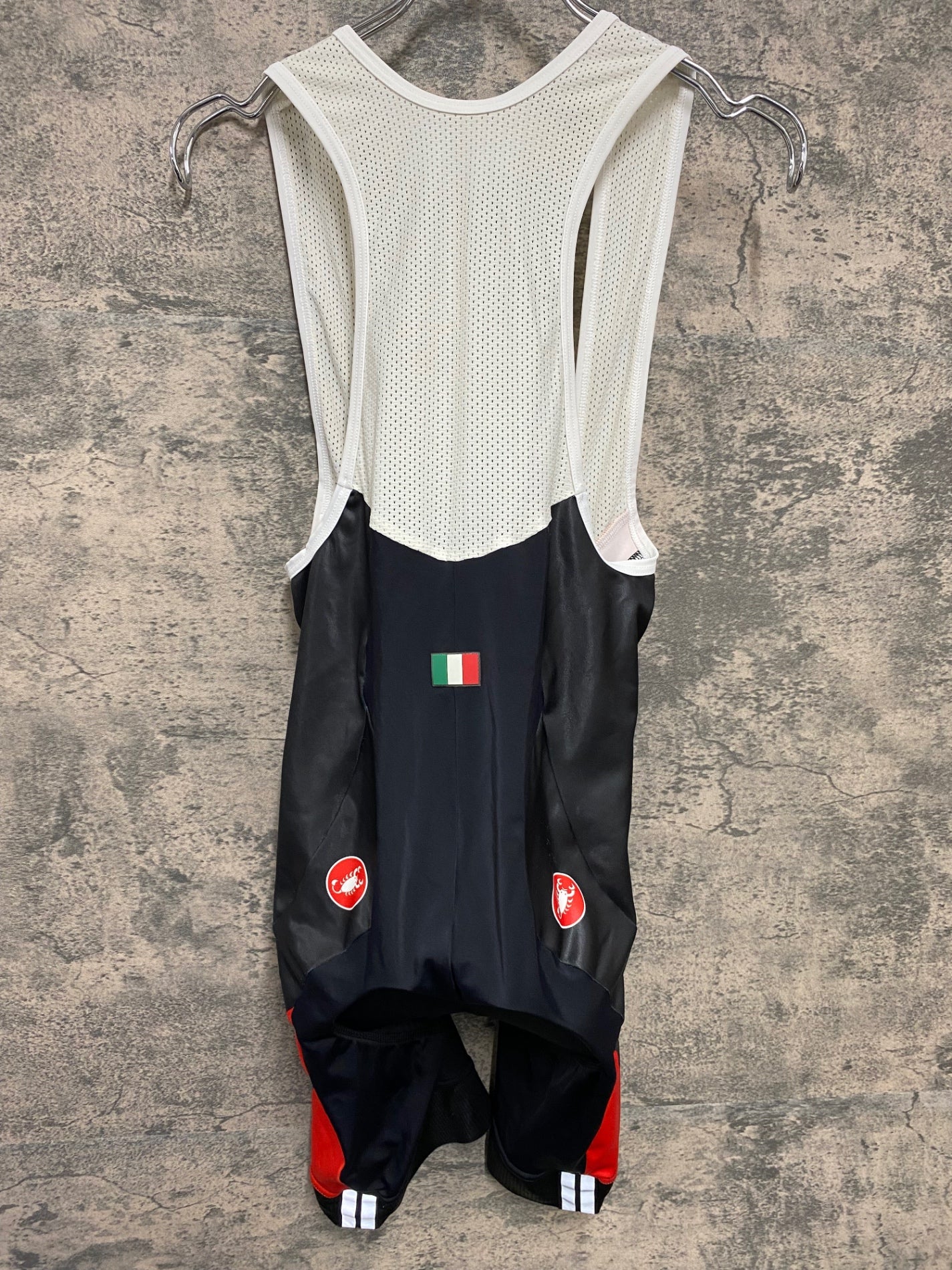 JB307 カステリ CASTELLI ビブショーツ 黒 白 L