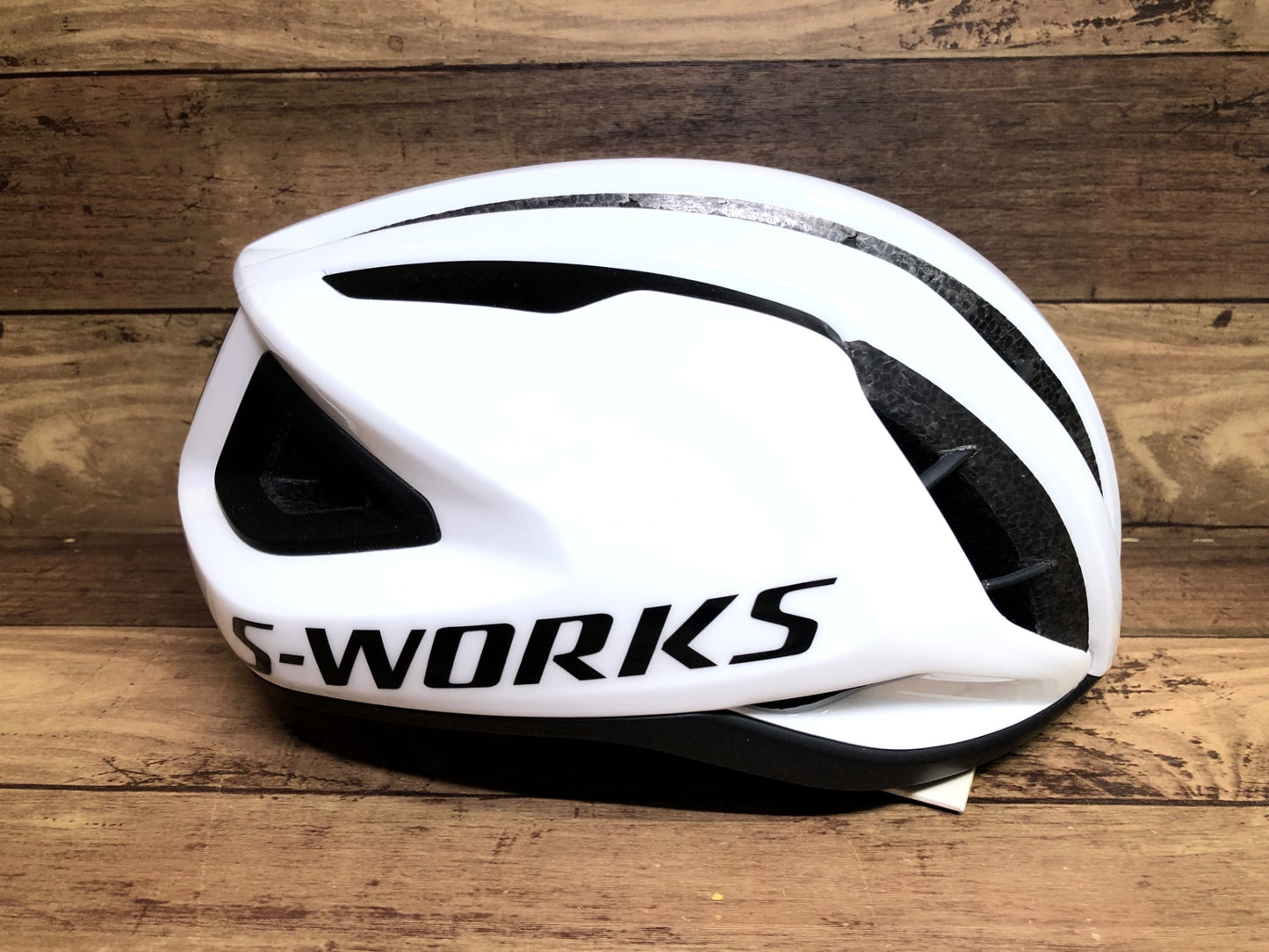 II925 スペシャライズド SPECIALIZED エスワークス S-WORKS PREVAIL 3 ヘルメット CE 白/黒 ROUND M 55-59cm 2023年9月製造