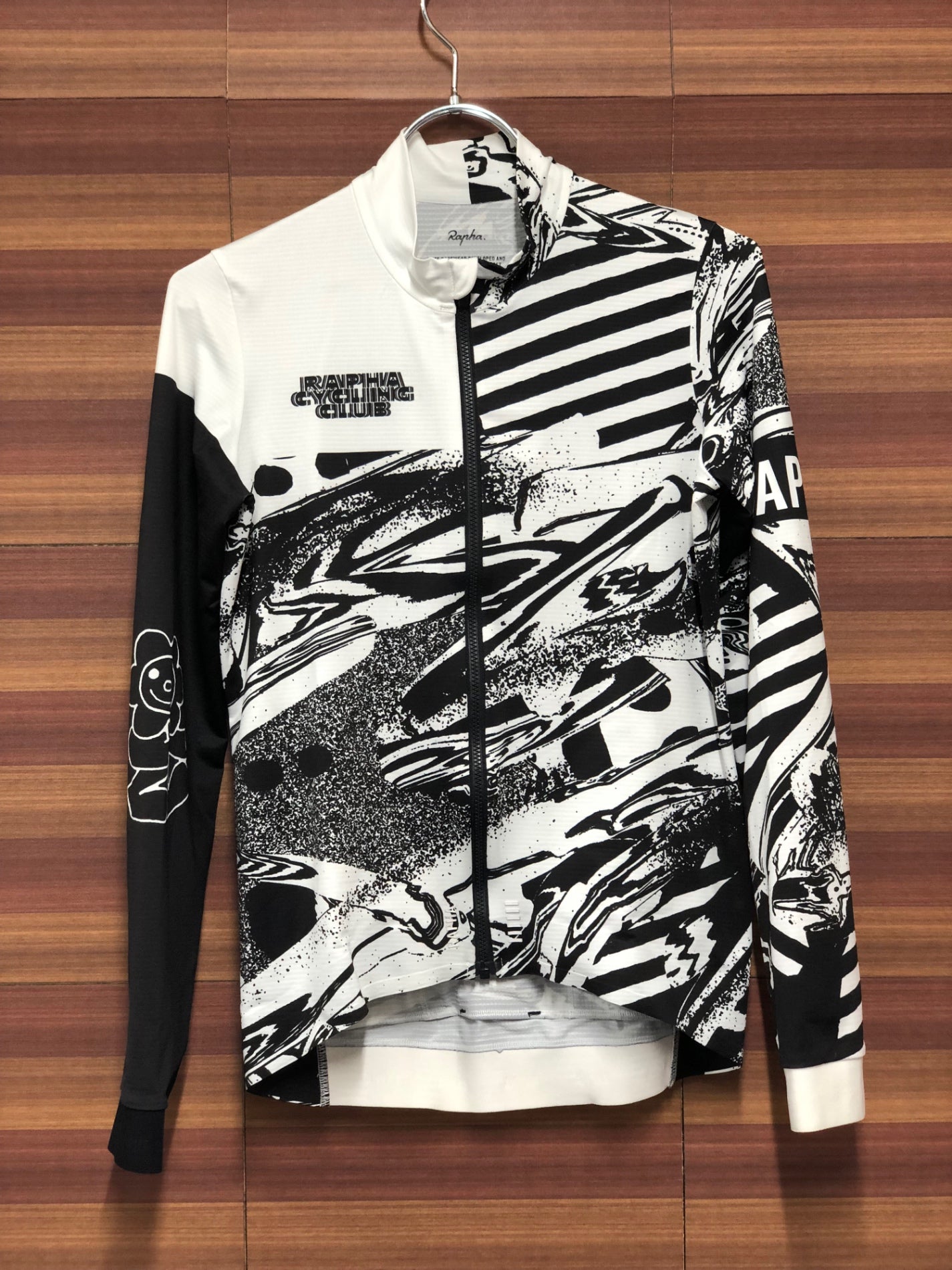 IM734 ラファ Rapha RCC+ BRAULIO AMADO PRO TEAM LONG SLEEVE JERSEY 長袖 サイクルジャージ 白黒 S