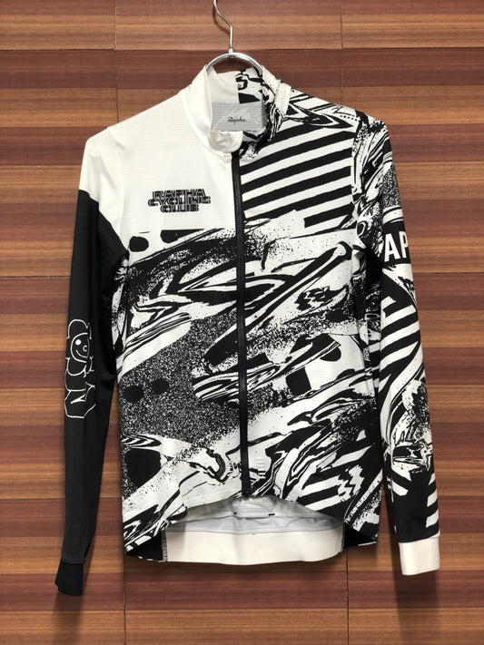 IM734 ラファ Rapha RCC+ BRAULIO AMADO PRO TEAM LONG SLEEVE JERSEY 長袖 サイクルジャージ 白黒 S