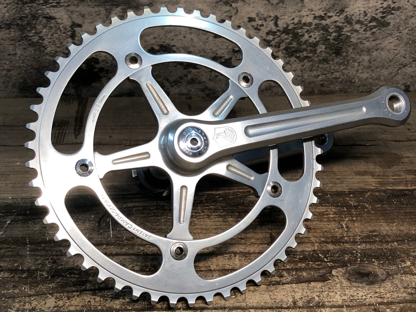 IW386 カンパニョーロ Campagnolo レコード RECORD PISTA クランクセット 厚歯 52T 165mm