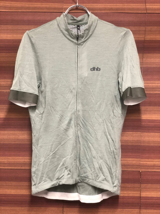 IN392 dhb 半袖 サイクルジャージ 薄緑 14 ※ほつれ