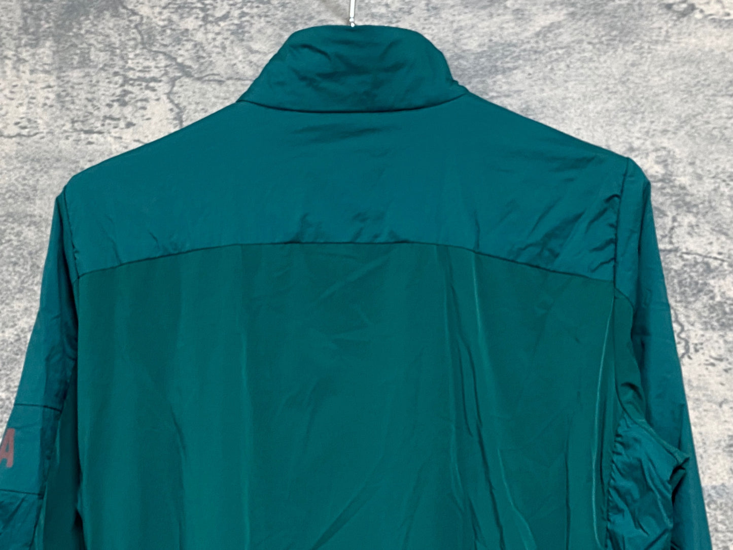 IV513 ラファ Rapha PRO TEAM INSULATED JACKET 長袖 サイクルジャケット 深緑 S 裏起毛 ※腕破れあり