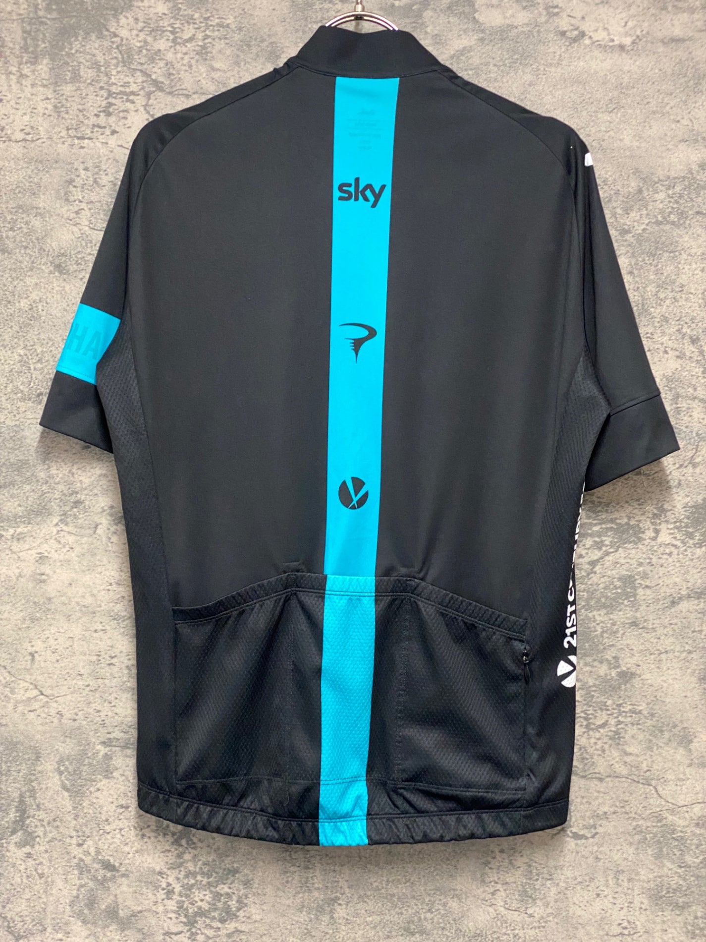 JC812 ラファ Rapha MEN'S REPLICA JERSEY 半袖 サイクルジャージ 黒 M TEAM sky