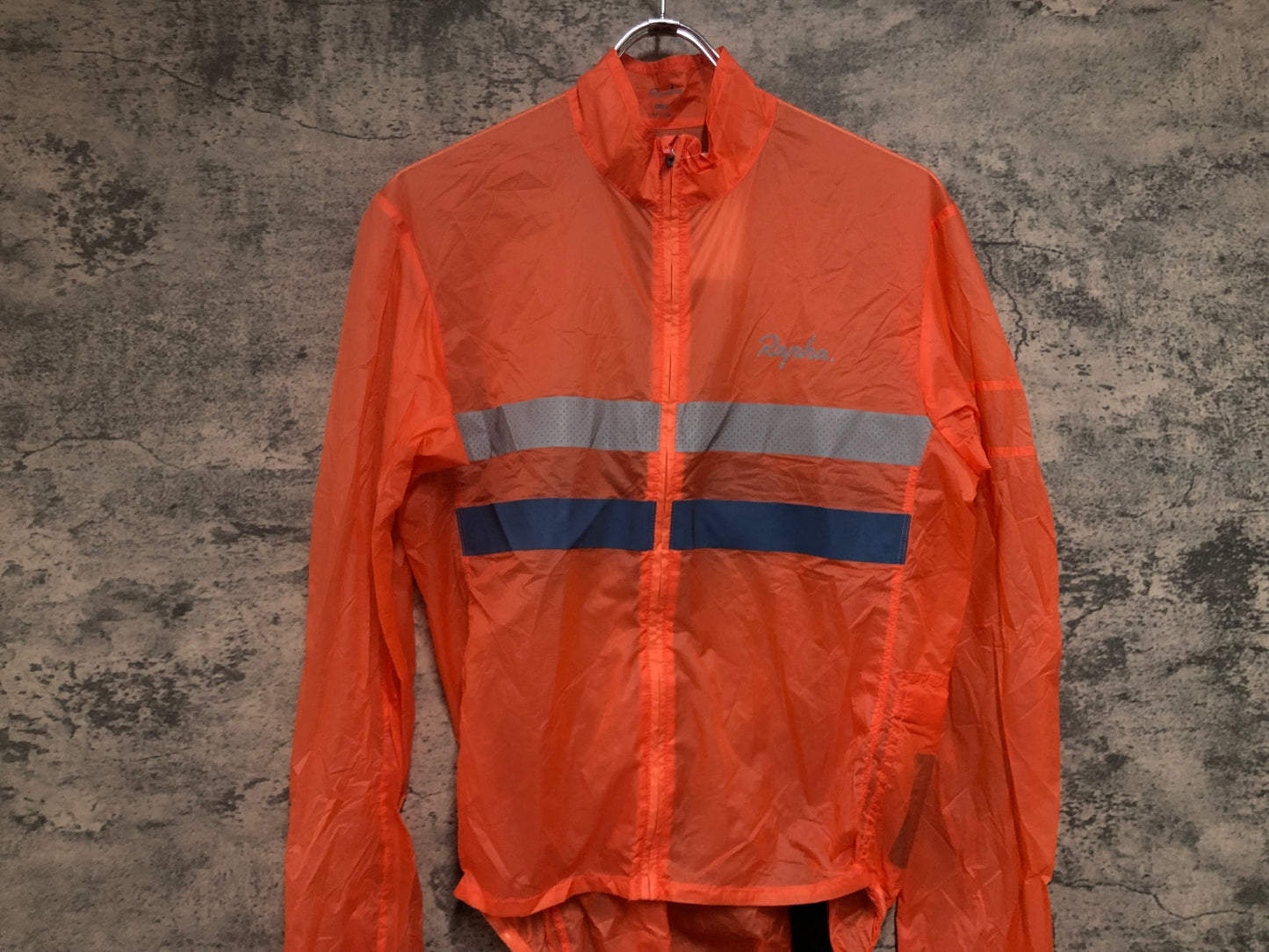 IW604 ラファ Rapha BREVET FLYWEIGHT WIND JACKET 長袖 ウインドブレイカー オレンジ S