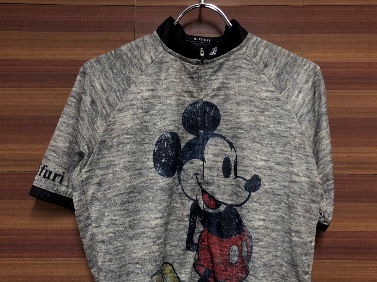 IN285 ナリフリ NARIFURI 半袖 サイクルジャージ ミッキー Lサイズ
