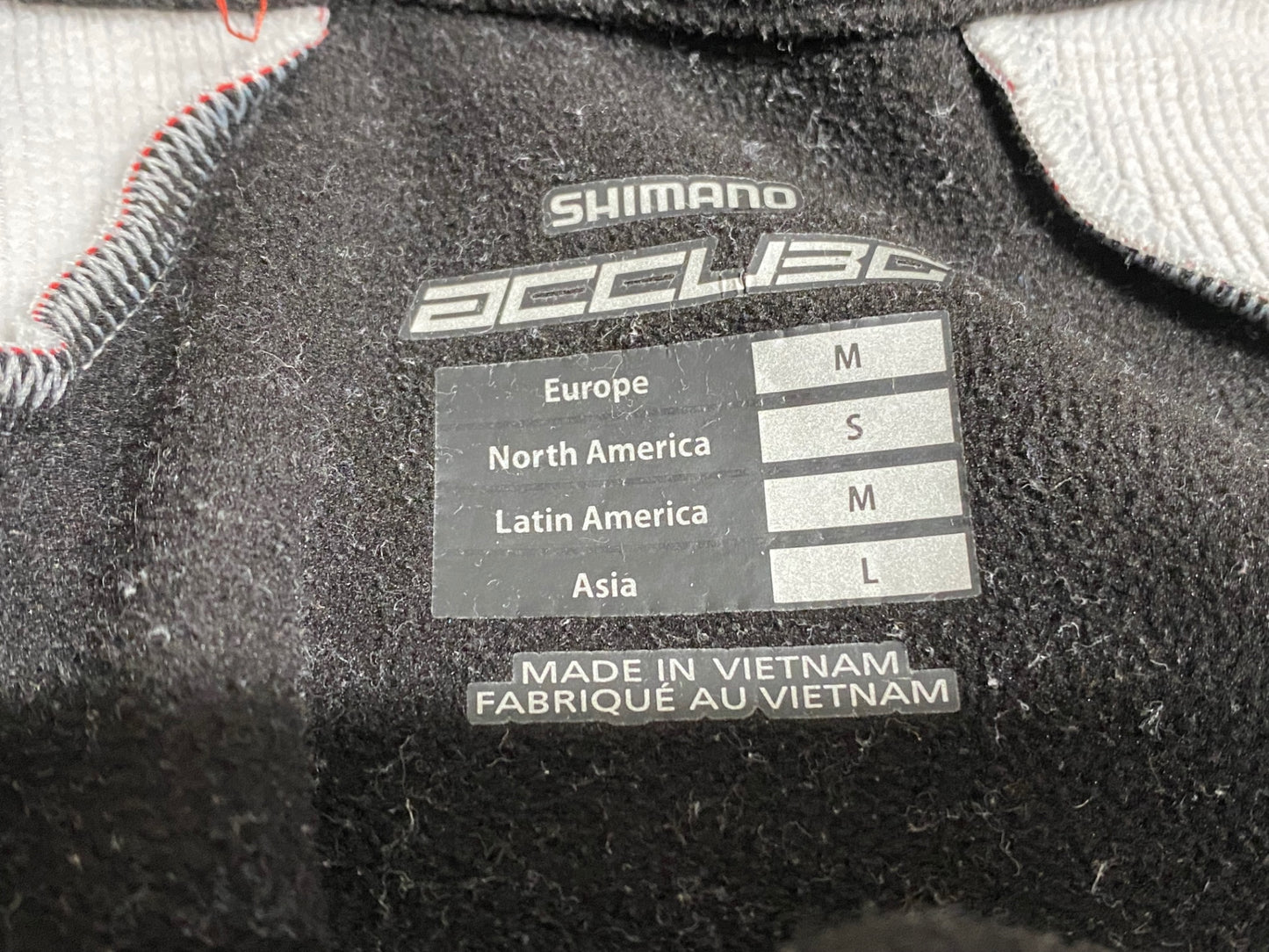 JB556 シマノ SHIMANO 長袖 サイクルジャケット 赤 黒 L 裏起毛