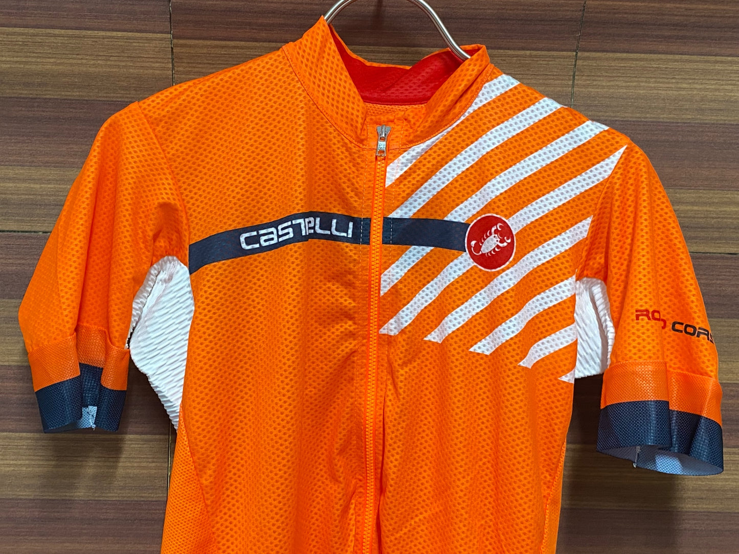 IT943 カステリ CASTELLI 半袖 サイクルジャージ オレンジ M