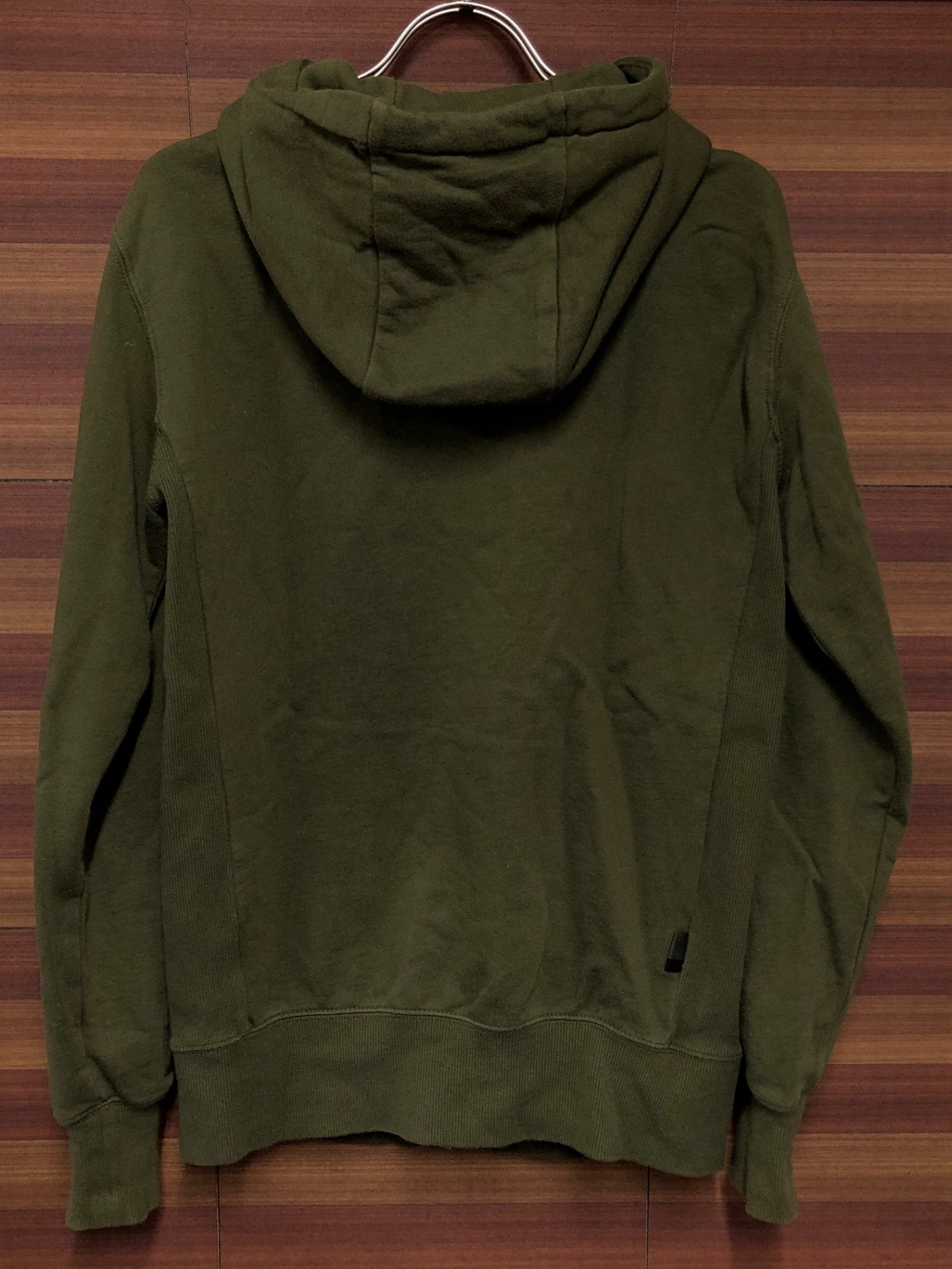 IO869 ラファ Rapha LOGO HOODIE フーディー フルジップパーカー カーキ XS 裏起毛