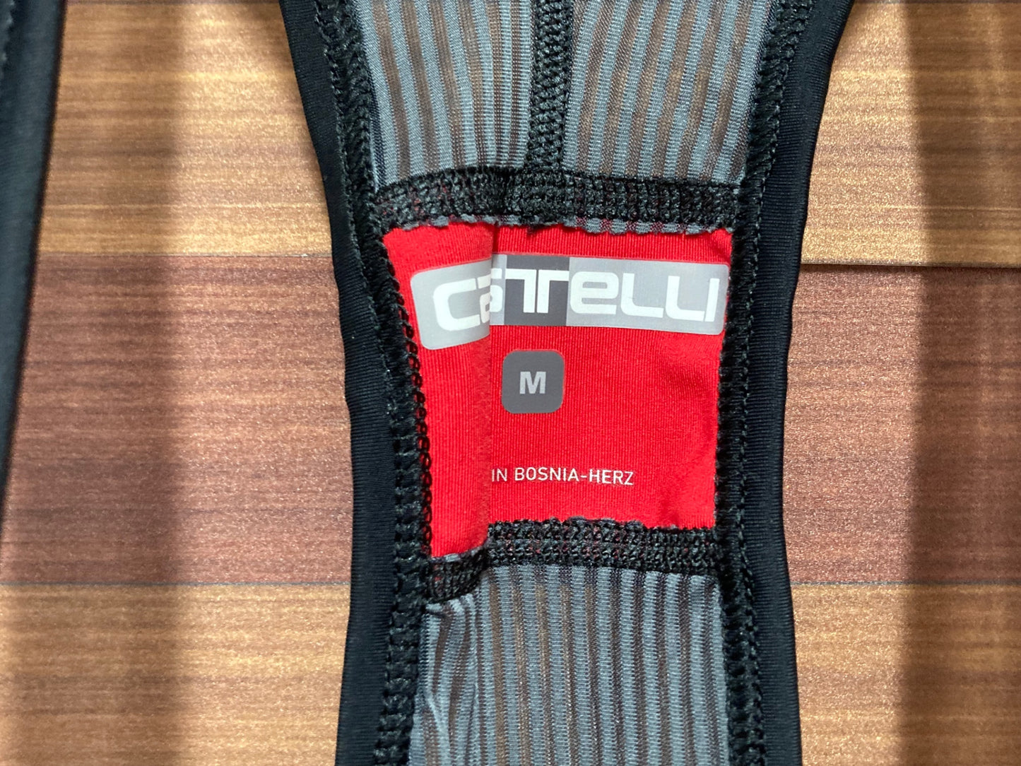 IS778 カステリ CASTELLI ロッソコルサ ROSSO CORSA ビブショーツ 黒 M