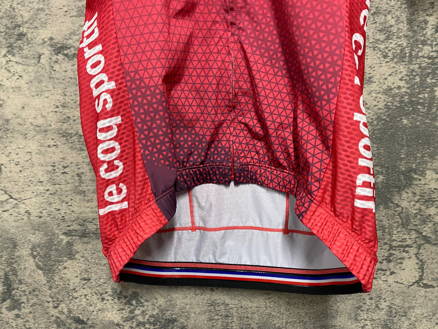 IS346 ルコックスポルティフ Le Coq Sportif 半袖 サイクルジャージ M レッド レディース