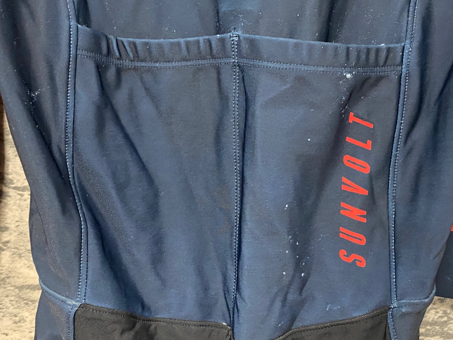 IY544 サンボルト SUNVOLT 長袖 ワンピース セパレート 裏起毛 紺 M