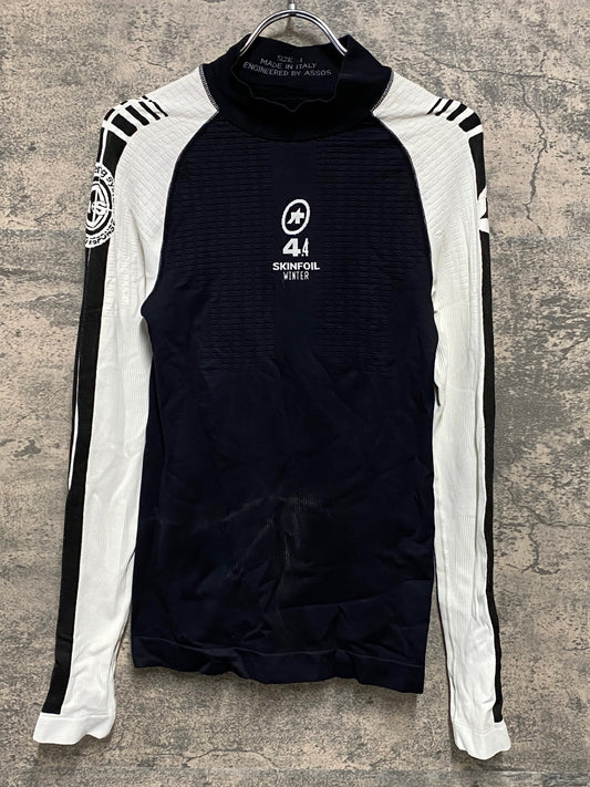 JB299 アソス assos SKINFOIL 4.4 長袖 ベースレイヤー 黒 白 SIZE1 WINTER