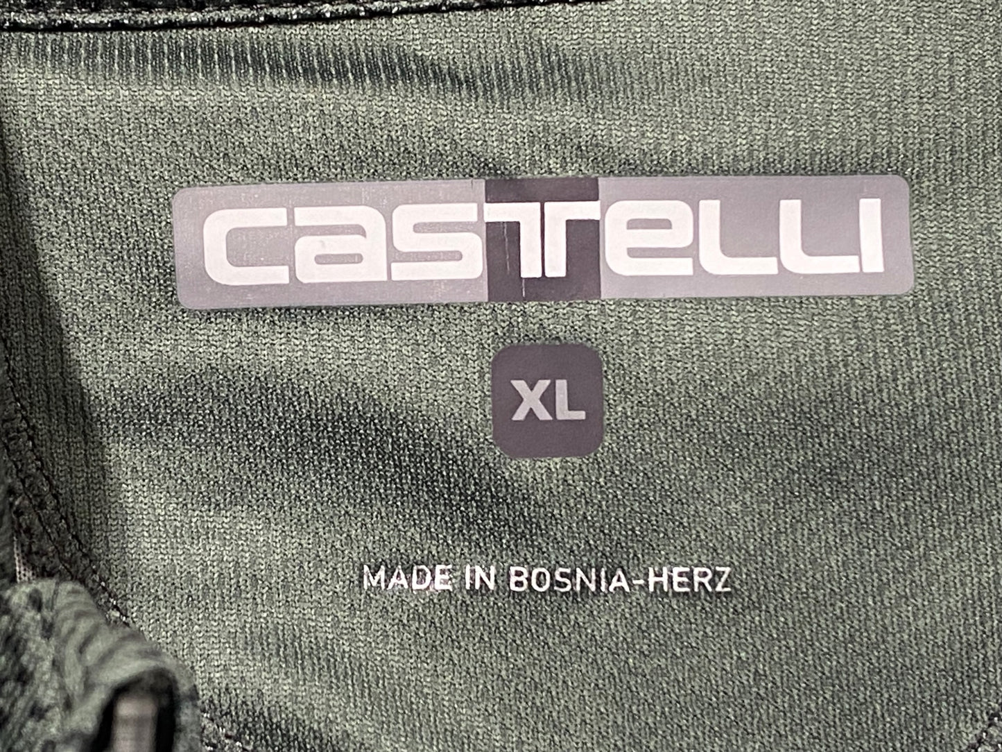 IR535 カステリ CASTELLI 半袖 サイクルジャージ 緑グレー XL