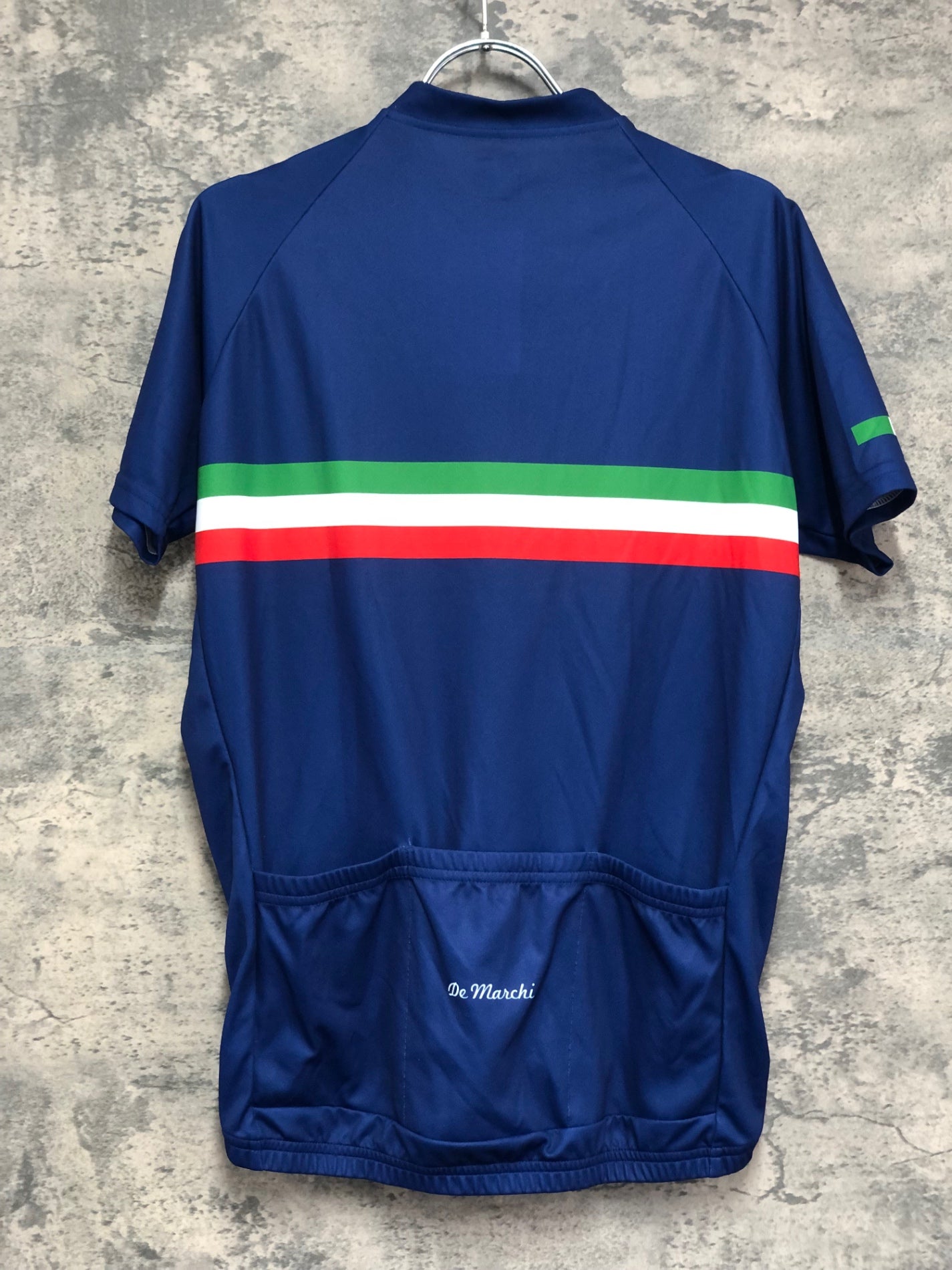 IW165 デマルキ De Marchi 半袖 サイクルジャージ 青 M