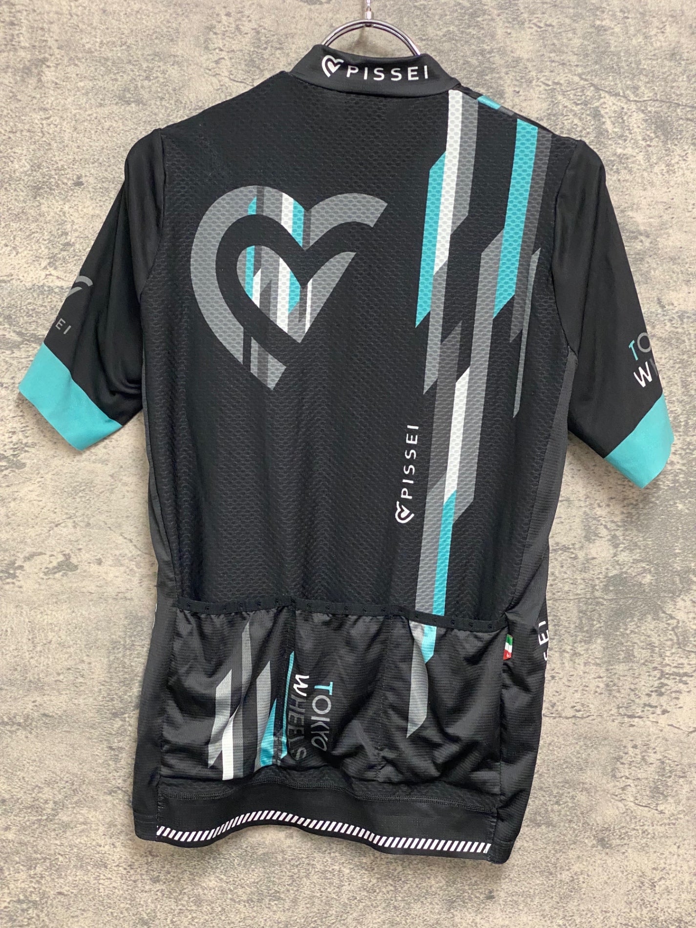 IZ427 ピセイ PISSEI 半袖 サイクルジャージ 黒 M TOKYO WHEELS