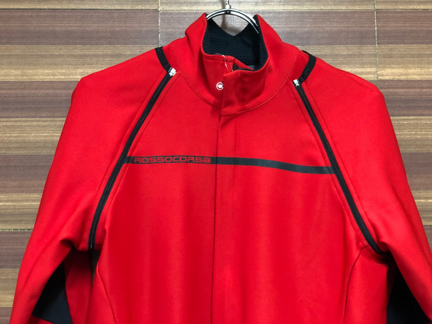 IK419 カステリ CASTELLI ROSSO CORSA perfetto 長袖 サイクルジャケット 赤 黒 M GORE-TEX INFINIUM