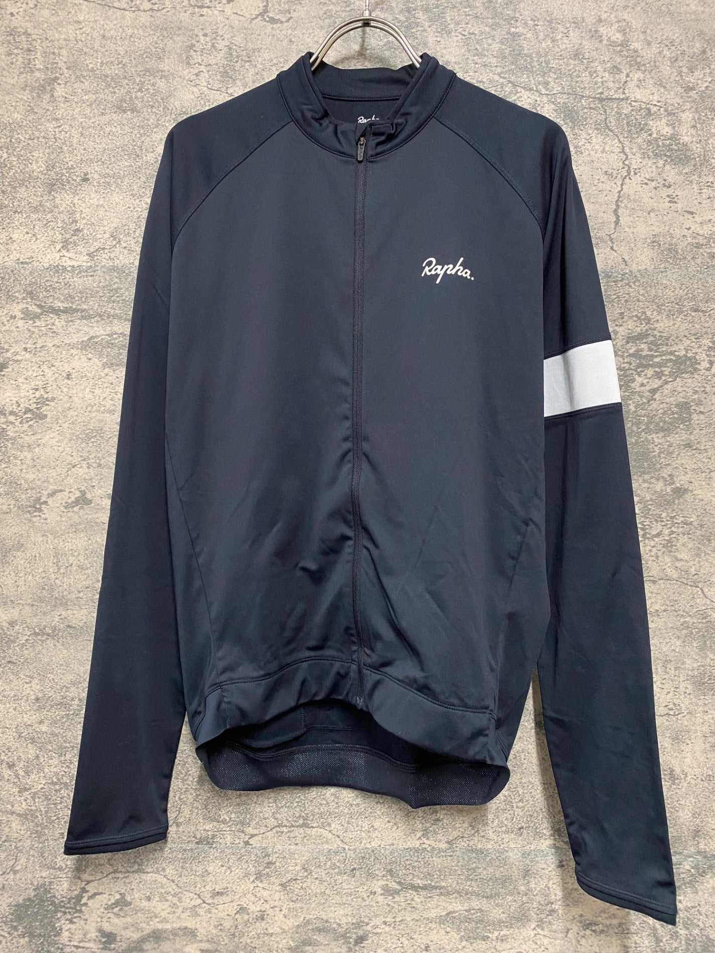 JB037 ラファ Rapha CORE LONG SLEEVE JERSEY 長袖 サイクルジャージ 黒 L 裏起毛