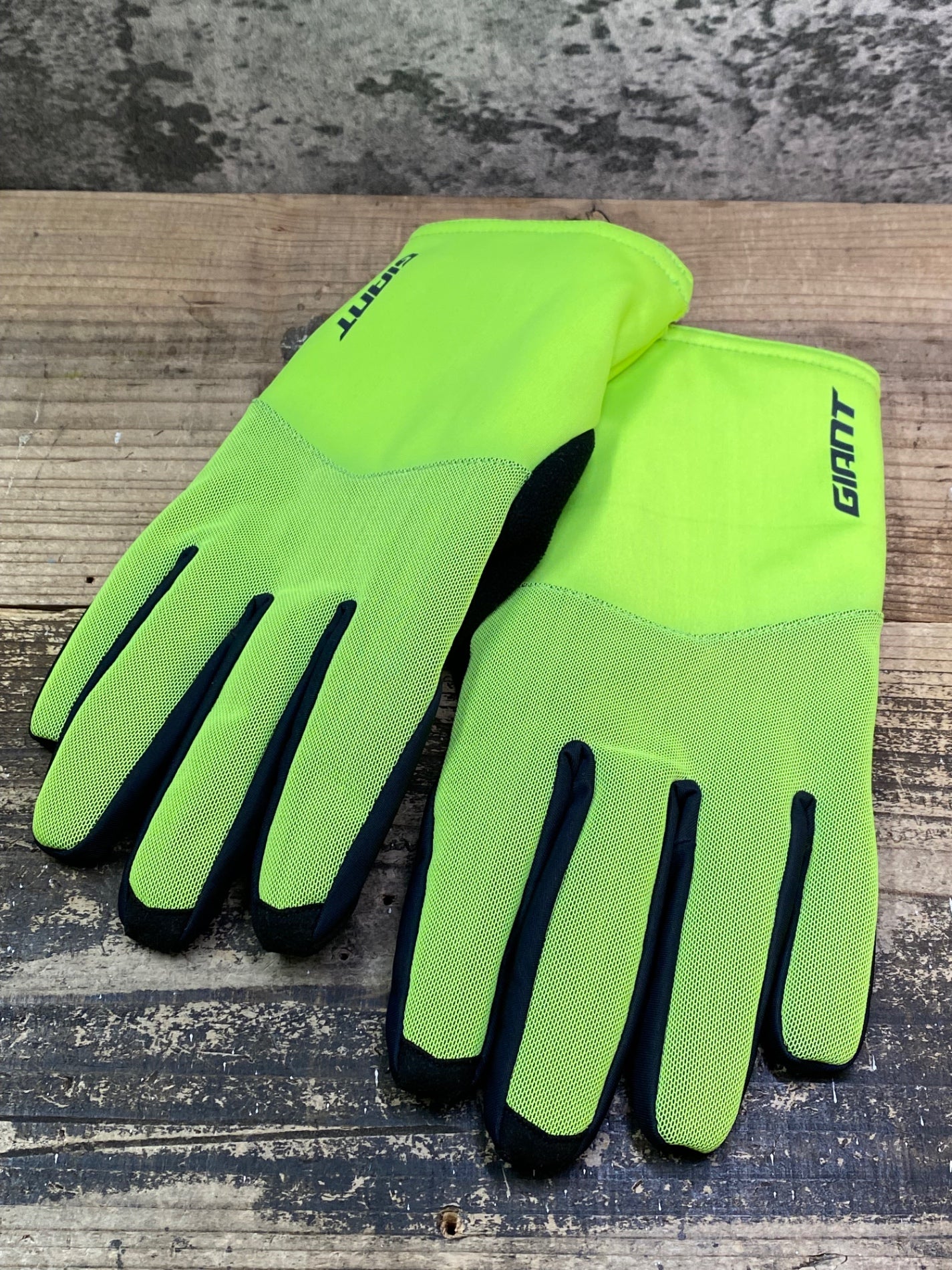 JC537 ジャイアント GIANT 長指 ウィンターグローブ 黄緑 XL 裏起毛