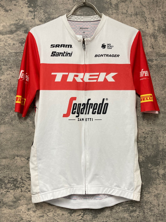 IX362 サンティーニ Santini 半袖 サイクルジャージ TREK Segafredo 白 M ほつれ大 汚れ