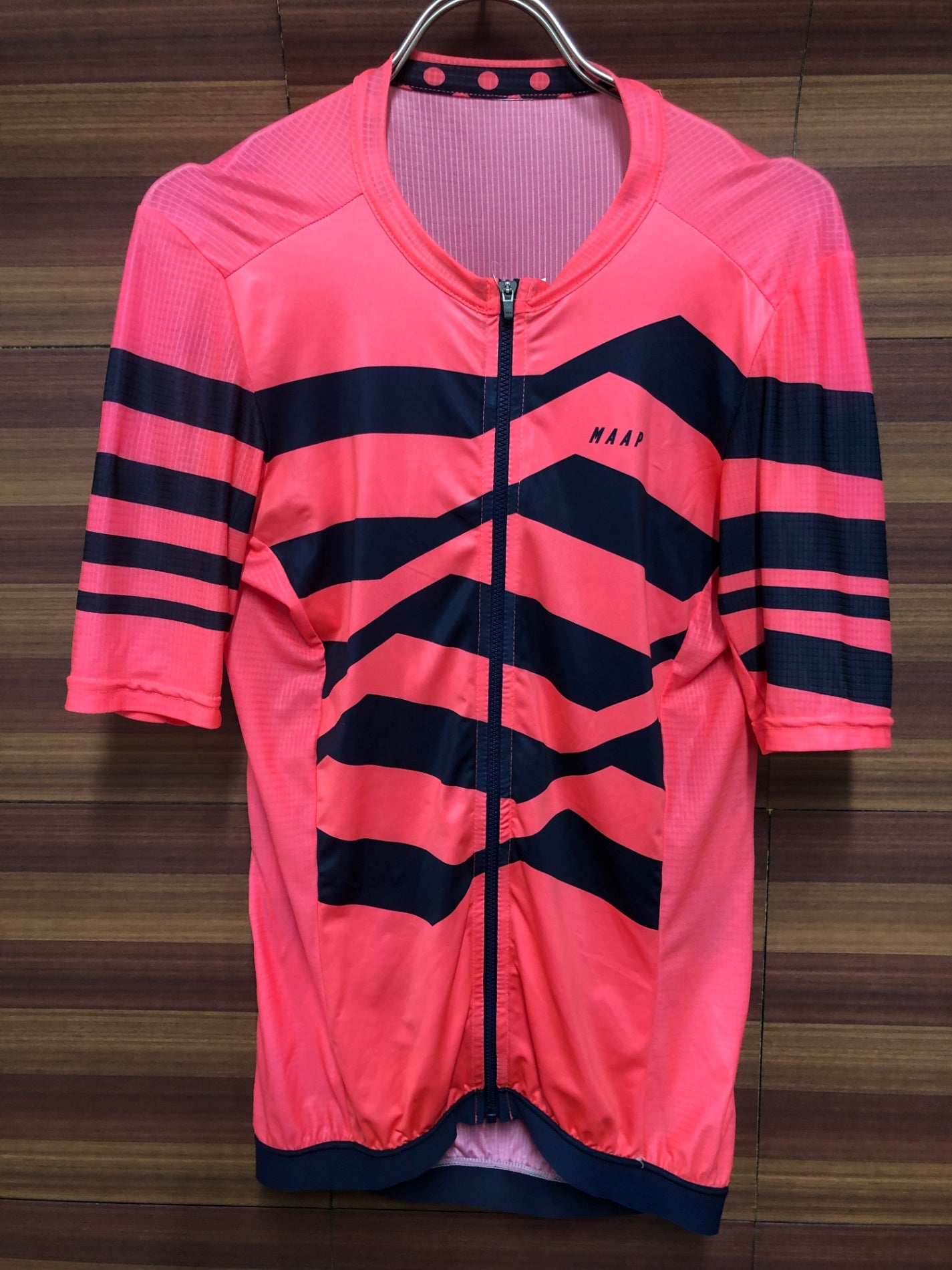 IT813 マープ MAAP 半袖 サイクルジャージ ピンク 紺 ※サイズ不明、タグカット