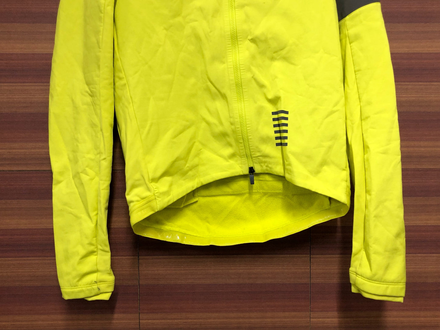 IQ658 ラファ Rapha PRO TEAM TRAINING JACKET 長袖サイクルジャージ 黄緑 M 裏起毛